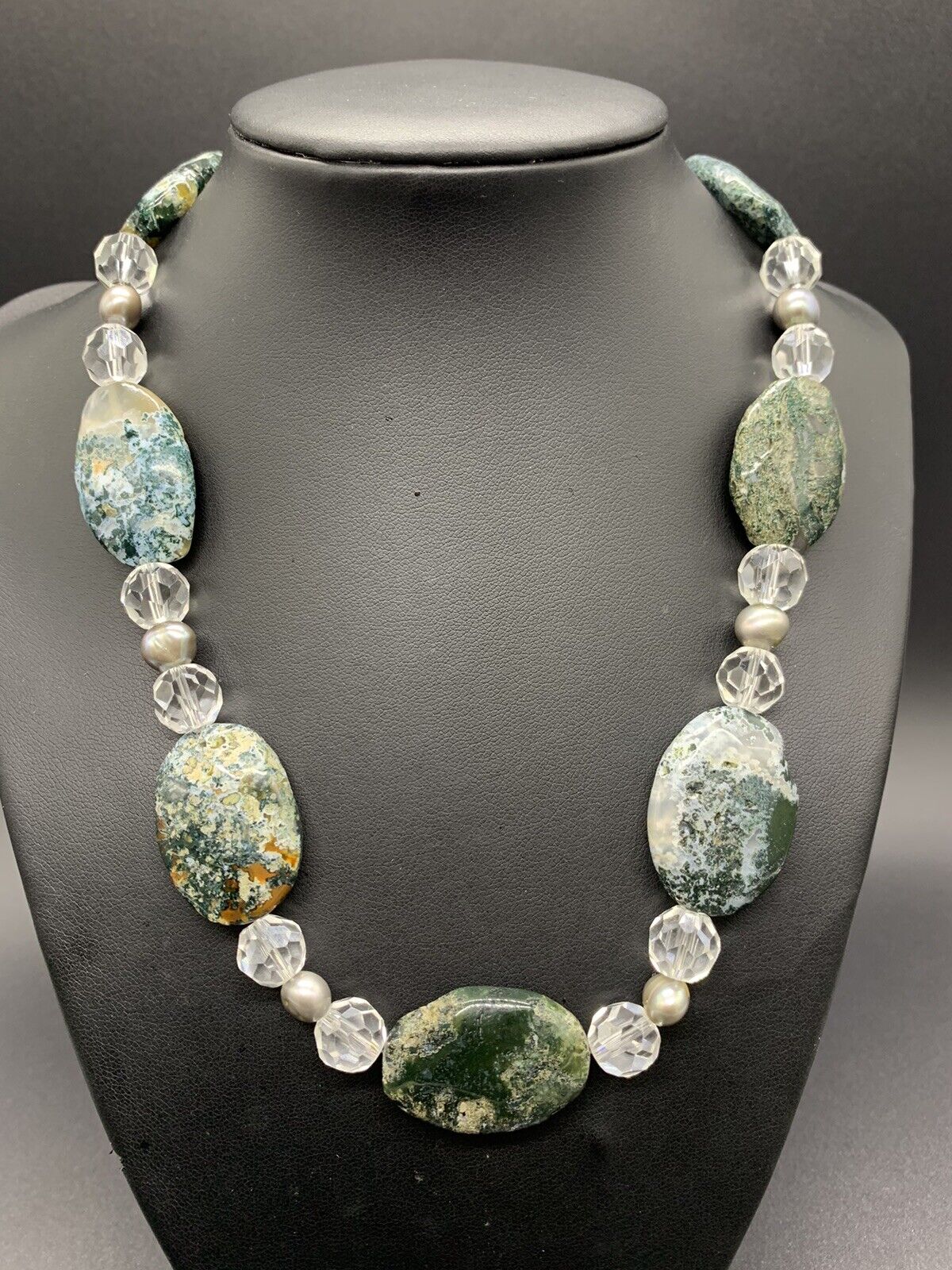 Polished & Cut Polychrome Jasper Necklace, Desert Jasper, unique design & clasp