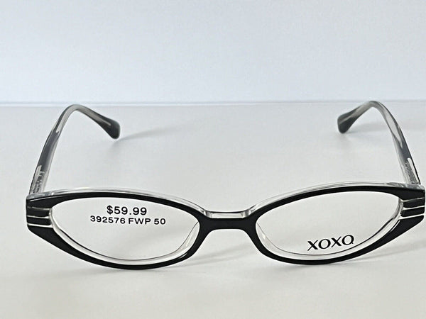 NWOT XOXO Charm Eyeglasses 50-17-140 Black Crystal Frames NB07