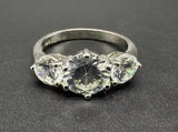 Sterling Silver 925 Cubic Zirconia Wedding Engagement Ring Sz 9