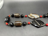 Agate Gemstone Bead Necklace Necklace 30”