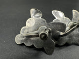 Vintage Mexico Taxco Sterling Silver Grapes Brooch & Earrings~Few Dents Present