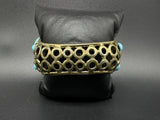 Vintage Stone Clamper Bracelet 6.5”