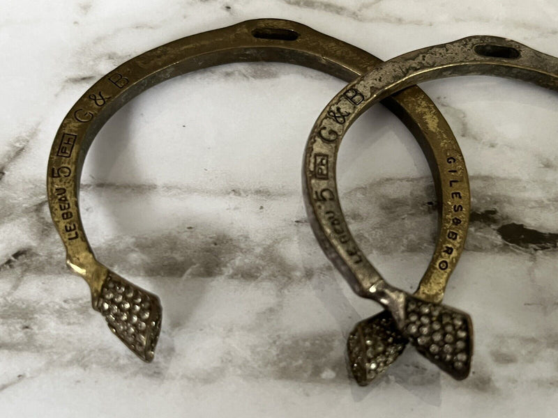 GILES & BROTHER Brass Mini Pied-de-Biche Hoove Layer Cuff Bracelets 6.25”