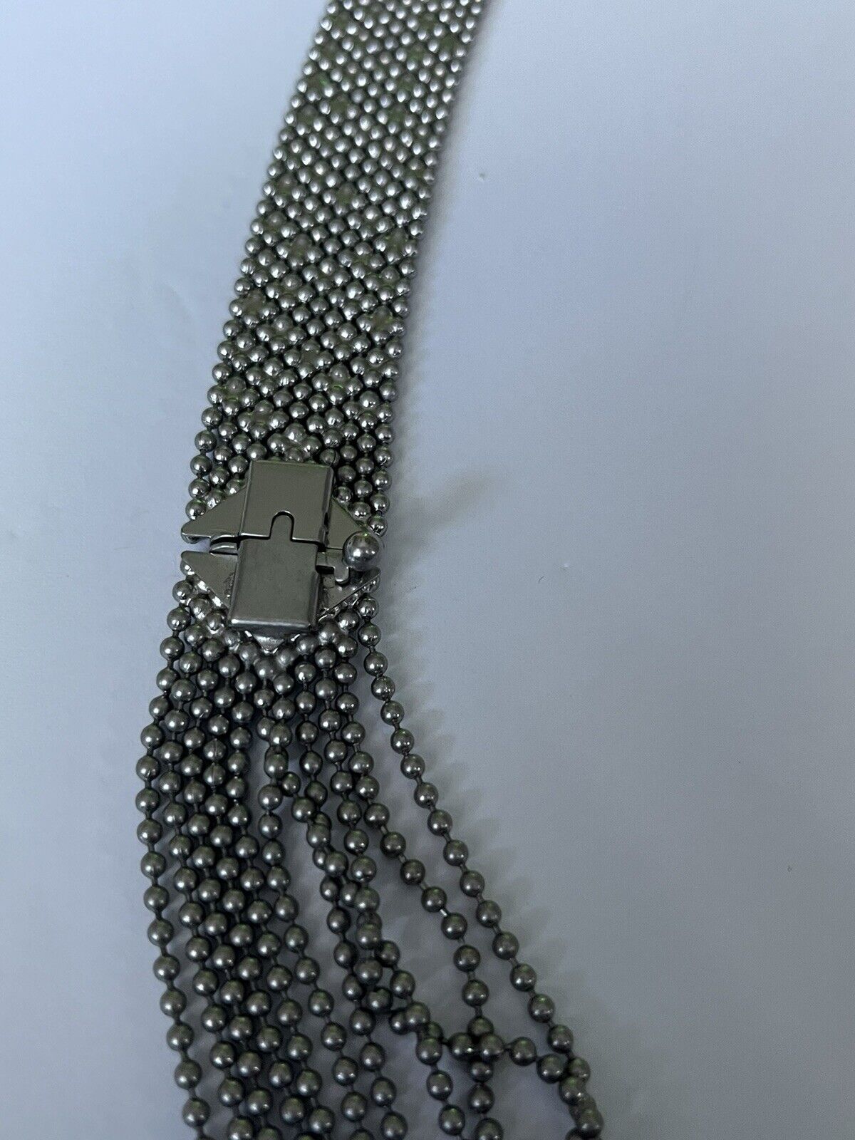 CAbi Villa? Silver Tone Convertible Liquid Metal Mesh Necklace 2 Bracelets 22”