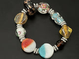 Lot of Assorted Art Glass Beaded  Bracelets Jewelry