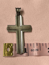 Sterling Silver CROSS Pendant 2" length