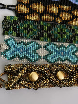 Lot Of 14 Beadwork Seed Beads Bracelets Mixed Jewelry Lot 1/2”-1” Wide