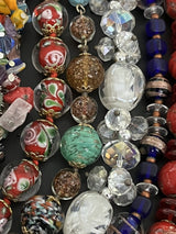 Lot of Assorted Millefiori & Art Glass Beaded Jewelry 12pcs