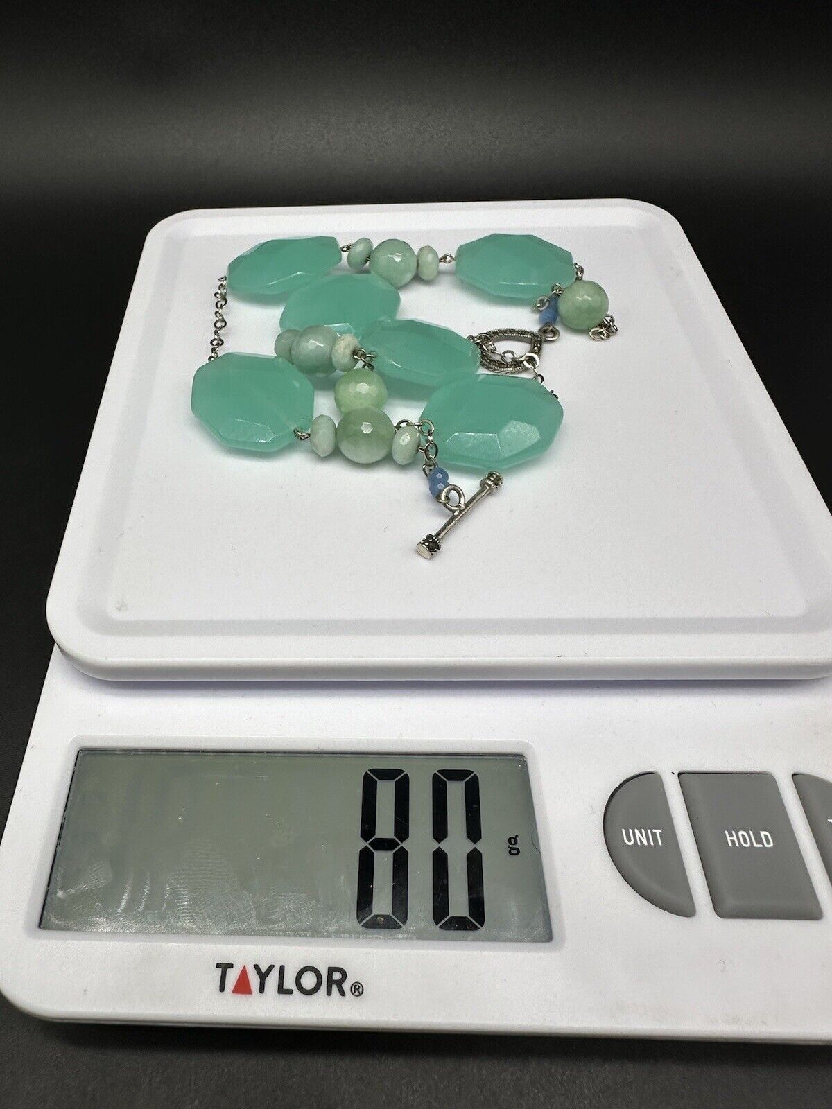 Amazonite 925 Sterling Silver Crystal Gemstone Necklace 22”