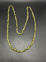 Vintage Peridot Beaded Long Necklace 36”