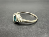 Sterling Silver 925 Blue Stone 925 Pear Shape Women's Sz 9.5