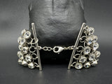 Crystal Vintage Bracelet Extra Wide 7” Long