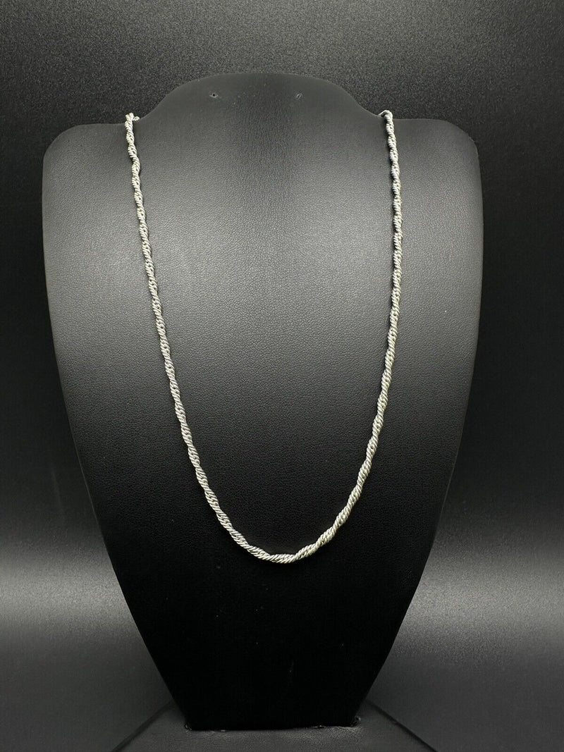 19”  SOLID 925 Sterling Silver Rope Chain 11g