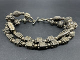 Vintage 925 Sterling Name Zach & Hannah Beaded bracelet 42Gs