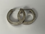 Vintage 925 Sterling Silver Hoop Earrings 1.25” Diameter 10.5grams~ High Quality