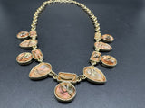 Swarovski Czech Gold Tone Necklace  19”