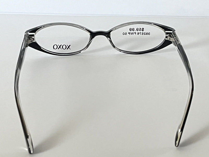 NWOT XOXO Charm Eyeglasses 50-17-140 Black Crystal Frames NB07