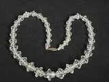 VIntage ART DECO ROCK QUARTZ CRYSTAL Sterling Silver NECKLACE Necklace 17” Long