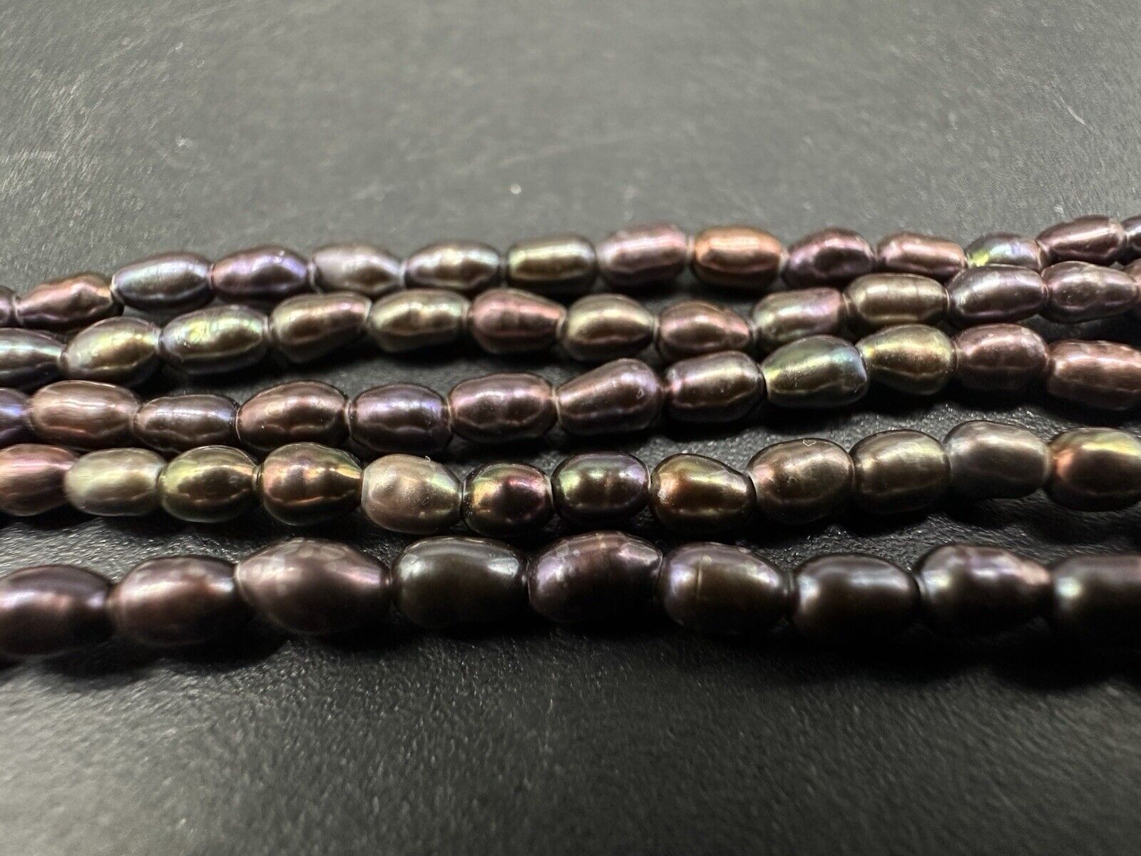 5 Strands Freshwater Pearl Necklace With Plated Clasp 17”