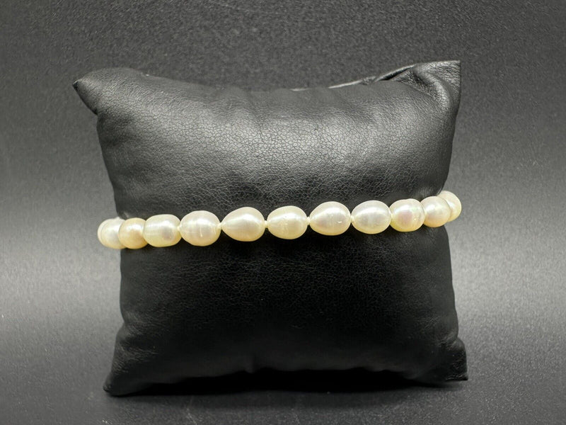 Genuine Baroque Fresh Water Pearl Bead Bracelet 7”