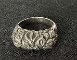 925 Sterling Silver Taxco Mexico Unique Art Deco Ring (Size 5)