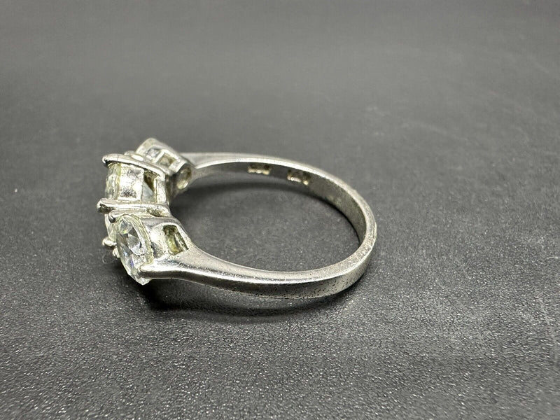 Sterling Silver 925 Cubic Zirconia Wedding Engagement Ring Sz 9