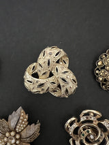 Vintage Mixed Brooch  Jewelry Lot Of 6pcs