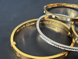 High End Hinged Bangle Statement Bracelet Lot Of 4