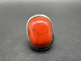 Sterling Silver Semi Precious Stone Ring Size 7