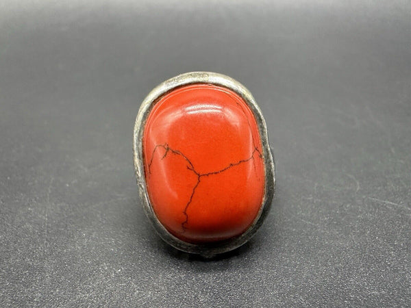 Sterling Silver Semi Precious Stone Ring Size 7