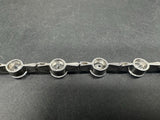 Vintage Sterling Silver 925 Clear Cubic Zirconia Tennis Bracelet   sz 7"