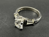 Sterling Silver White CZ Ring 925 Size 7