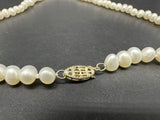 14k Gold Genuine Pearl Strand Elegant Necklace-18” Women’s Jewelry