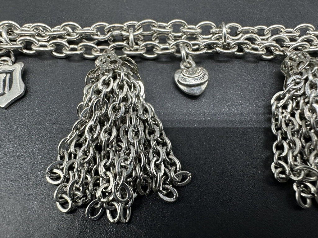 Juicy Couture Silver Tone Chain Link Bracelet 7”