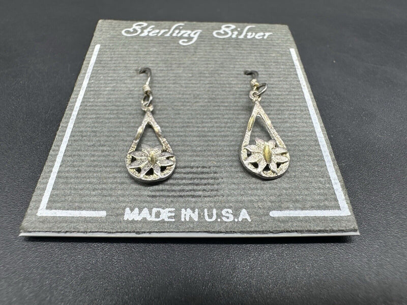 Sterling Silver Floral Earrings