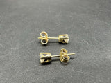 14k Yellow Gold Diamond Stud Earrings .10ct Diamond