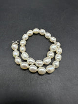 Genuine Baroque Fresh Water Pearl Bead Bracelet 7”