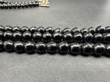 Vintage 925 Soms Beautiful Black Faceted Gemstone Necklace 17” ~Rare!