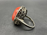 Sterling Silver Semi Precious Stone Ring Size 7