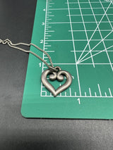 JAMES AVERY Sterling Silver Heart Scroll Pendant on Chain Necklace 18”