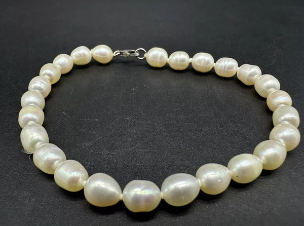 Genuine Baroque Fresh Water Pearl Bead Bracelet 7”