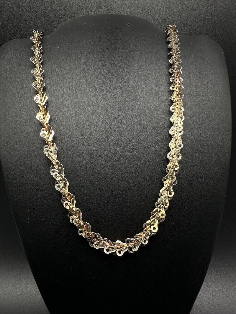 ITALY FANCY LINK STERLING SILVER .925 CHAIN 18”NECKLACE 12Gs