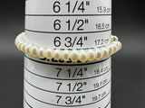 10k Gold Clasp Genuine Button Pearl Bracelet 7" Bracelet