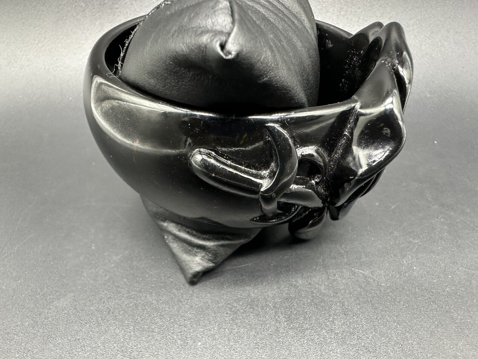 Black Rose Acrylic Statement Bracelet 8”