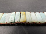 Natural Stone Leather Wrap Bracelet Bead Amazonite Chain Cuff Bracelet 7”