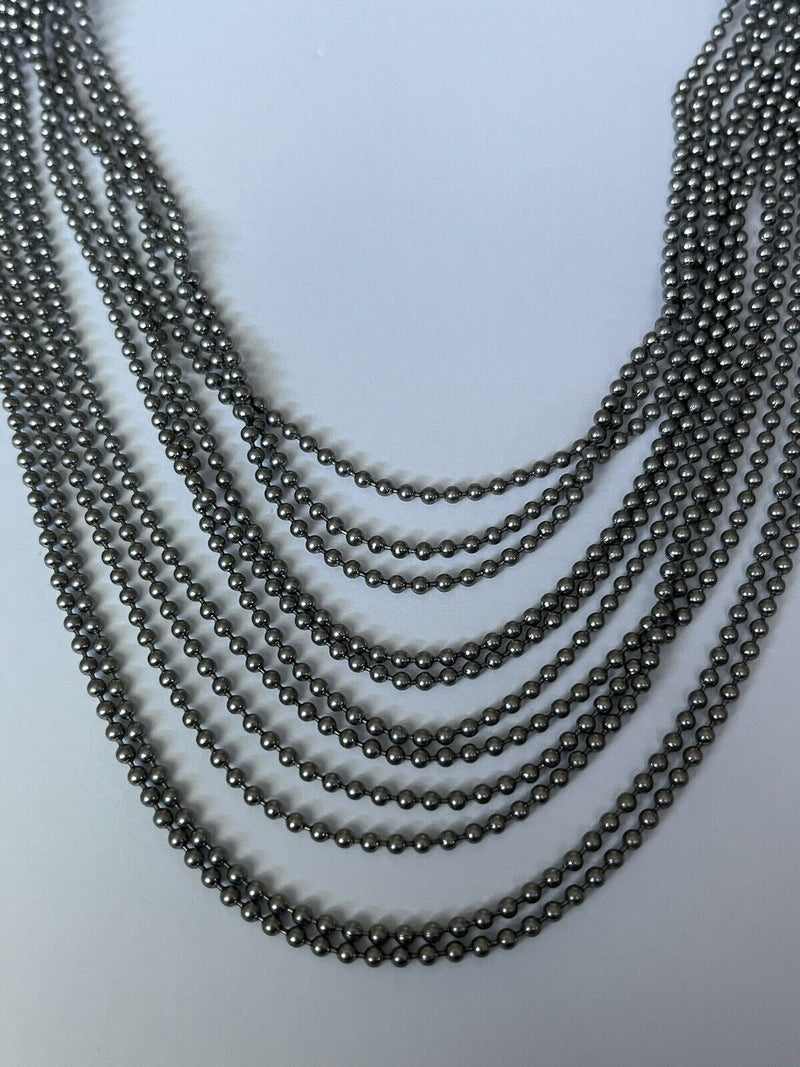 CAbi Villa? Silver Tone Convertible Liquid Metal Mesh Necklace 2 Bracelets 22”