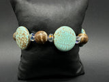 Sterling Silver 7”  925 Turquoise Bracelet 29Gs