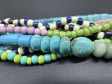 Serefina Multicolor Natural Stone And Glass Bead 8 Strand Bracelet 7”