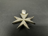 Sterling Silver Maltese Cross Solid Pendant 6Gs