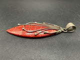 Natural Red Coral 925 Sterling Silver Pendant Jewelry 7Gs